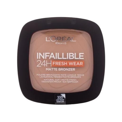 L'Oréal Paris infaillible 24h fresh wear matte bronzer bronzer opacizzante ad alta resistenza 9 g tonalità 300 light medium