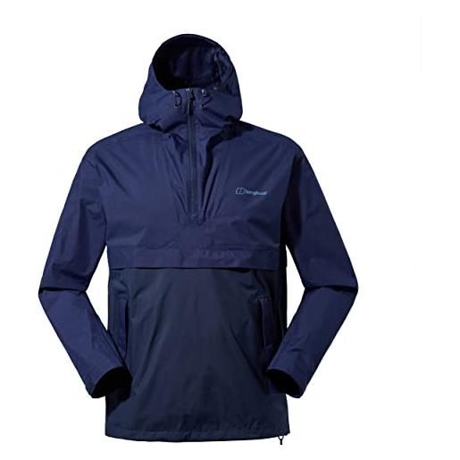 Berghaus vestment giacca antipioggia impermeabile con mezza zip da uomo, dusk/navy blazer, l