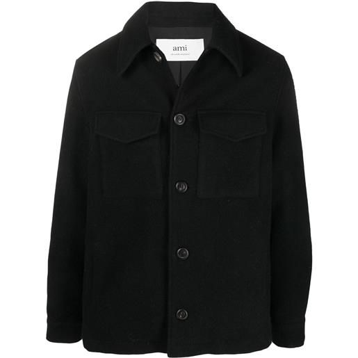 AMI Paris giacca-camicia con tasche - nero