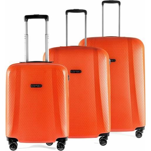 Epic gto 5.0 set di valigie a 4 ruote 3 pz. Arancio