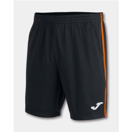 Pantaloncini shorts uomo joma bermuda nero arancione tennis padel open iii 102252.120
