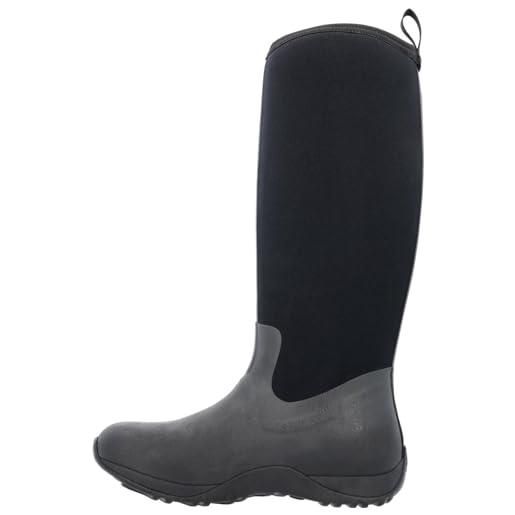 Muck Boots - arctic adventure stivali di gomma da donna, nero (black (black/maroon)), 36 eu
