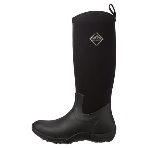 Muck Boots - arctic adventure stivali di gomma da donna, nero (black (black/maroon)), 39 eu