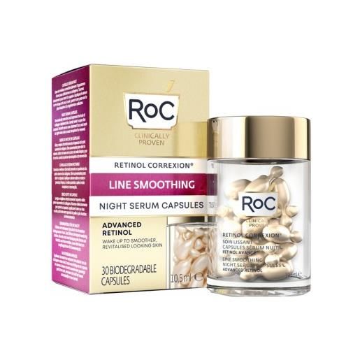 Roc retinol correxion line smoothing siero viso notte 30 capsule roc