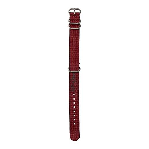 Nixon orologio analogico al quarzo da uomo con cinturino in plastica c3188-200-00, rosso scuro