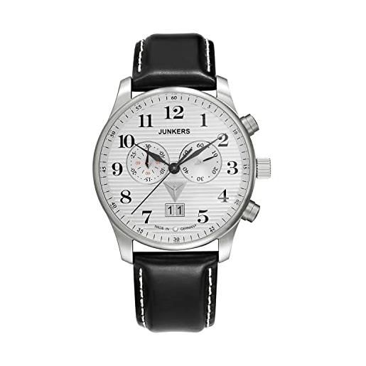 VICTORIA HYDE orologi da uomo cronografo al quarzo con orologio impermeabile in acciaio inossidabile per uomini, bianco, cinturino