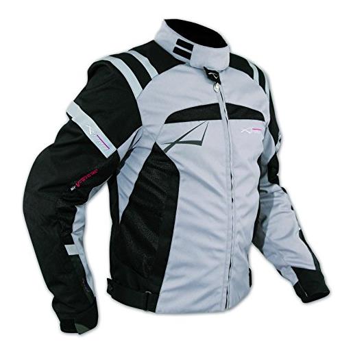 A-Pro giacca sport touring moto cordura ce protezioni sfoderabile scooter grigio xxl