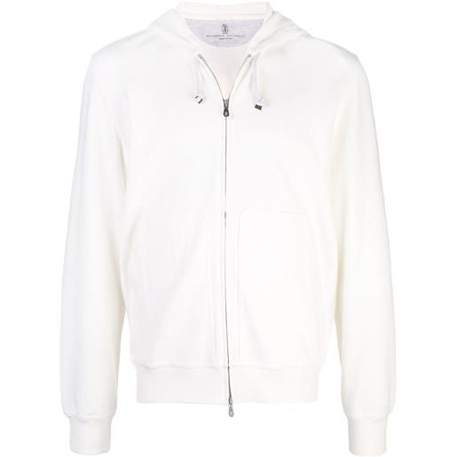 Brunello Cucinelli giacca con cappuccio - bianco
