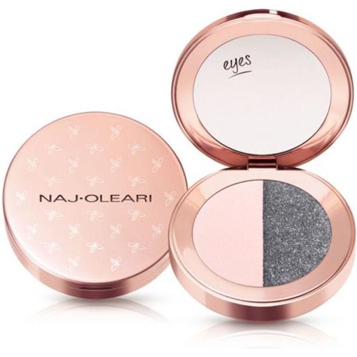 Naj-Oleari matte & shine duo eyeshadow - rosa e argento