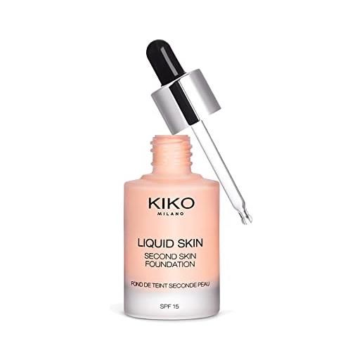 KIKO milano liquid skin second skin foundation 02 | fondotinta fluido effetto seconda pelle
