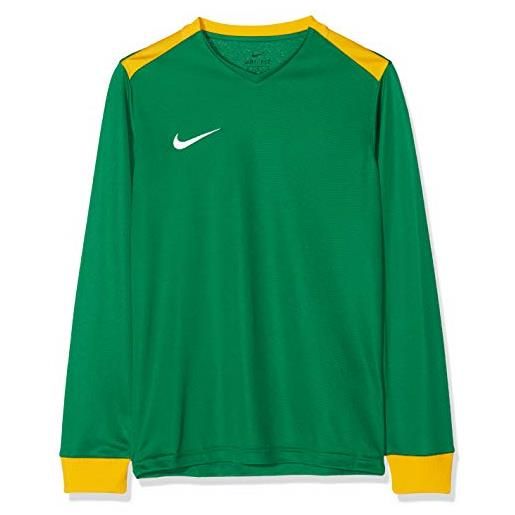 Nike park derby ii ls maglietta, bambini, park derby ii ls, verde (pine green/university gold/white), m
