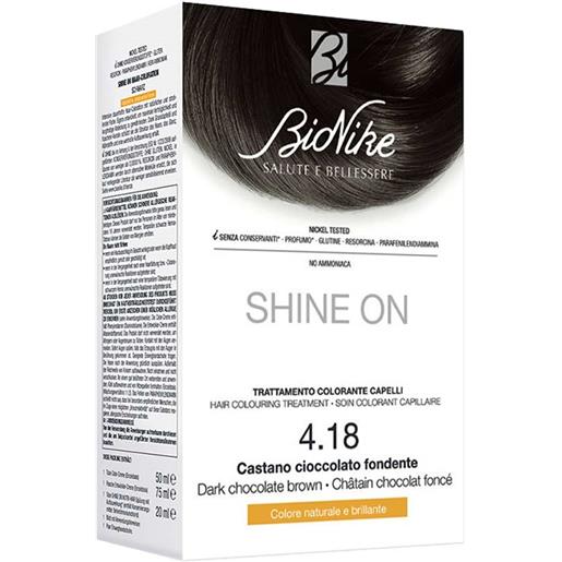 BioNike Capelli bionike shine on - trattamento colorante capelli castano cioccolato fondente4.18