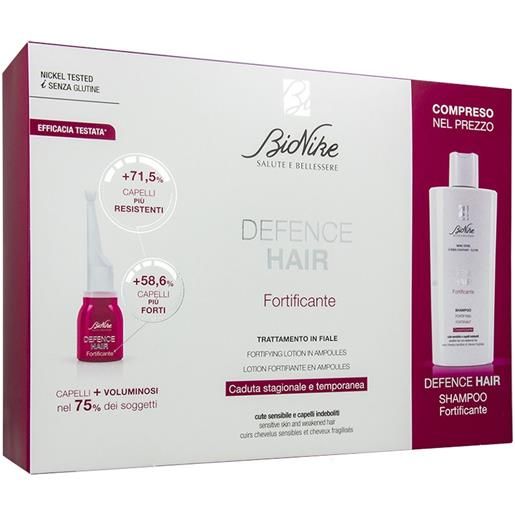 BioNike Capelli bionike defence hair - trattamento in fiale fortificante + shampoo fortificante