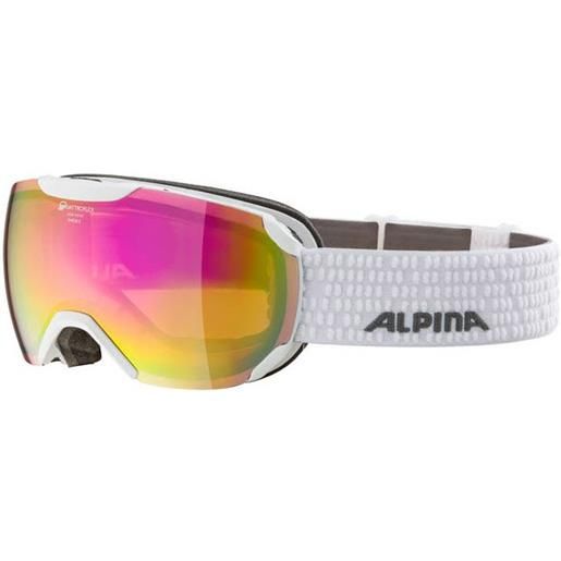 Alpina Snow pheos s qhm ski goggles bianco ruby red / orange qmm pink sph/cat2