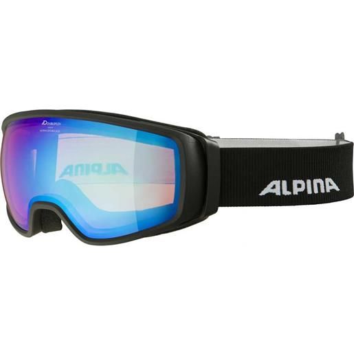 Alpina Snow double jack q lite ski goggles nero mirror blue/cat2