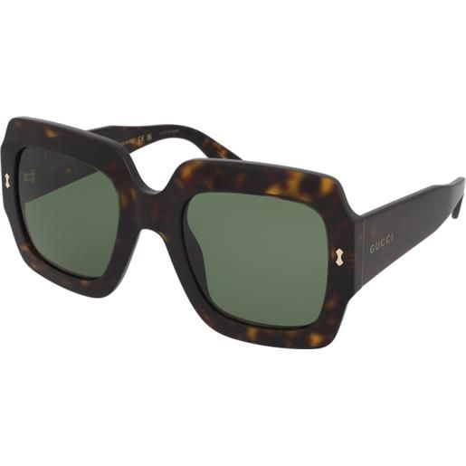 Gucci gg1111s 002 | occhiali da sole graduati o non graduati | prova online | plastica | oversize, quadrati | havana, marrone | adrialenti