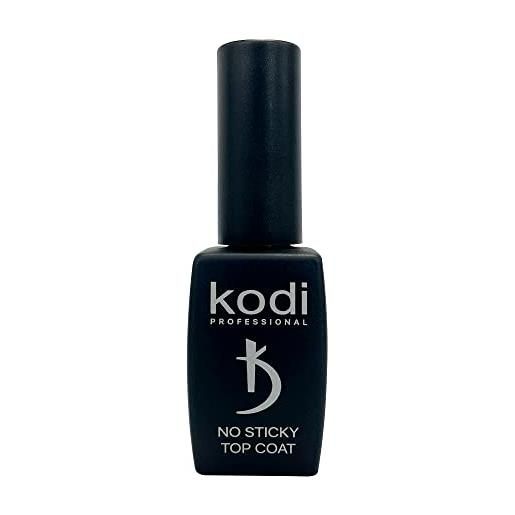 KODI rubber top gel coat | no sticky top | kodi professional | 12 ml| finish without sticky layer | high gloss finish | soak off | for long lasting nails layer