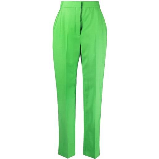 Alexander McQueen pantaloni a sigaretta - verde