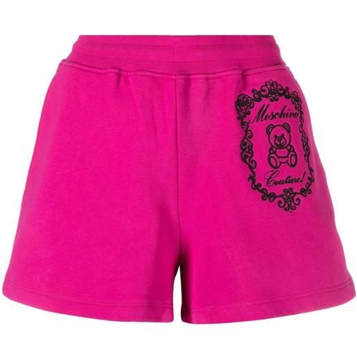 Moschino shorts con ricamo - rosa