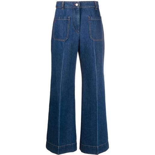 Victoria Beckham jeans a gamba ampia alina - blu