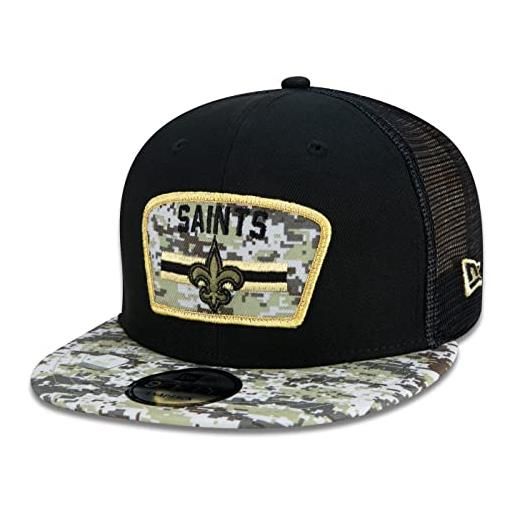 New Era new orleans saints nfl on field 2021 salute to service black 9fifty snapback cap - one-size