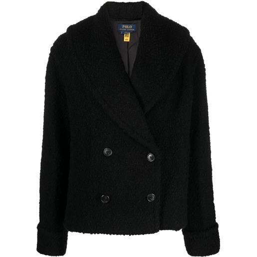 Polo Ralph Lauren cappotto doppiopetto con bottoni - nero