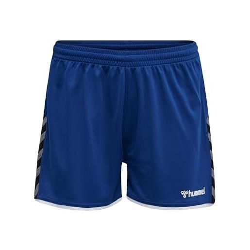 hummel hmlauthentic poly shorts woman color: true blue/sports yellow_talla: s