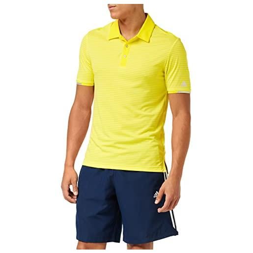 adidas climachill tonal stripe maglietta polo da golf, uomo, uomo, climachill tonal stripe, giallo, s