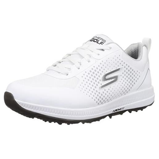 Skechers 214031, sneaker uomo, black synthetic/textile/white trim, 43 eu