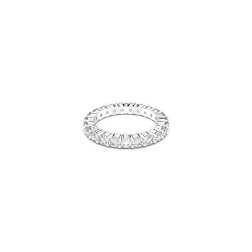 Swarovski anello vittore xl, bianco, placcato rodio