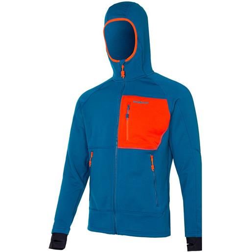 Trangoworld trx2 stretch pro hoodie fleece blu 2xl uomo