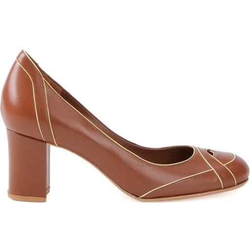 Sarah Chofakian mid-heel pumps - marrone