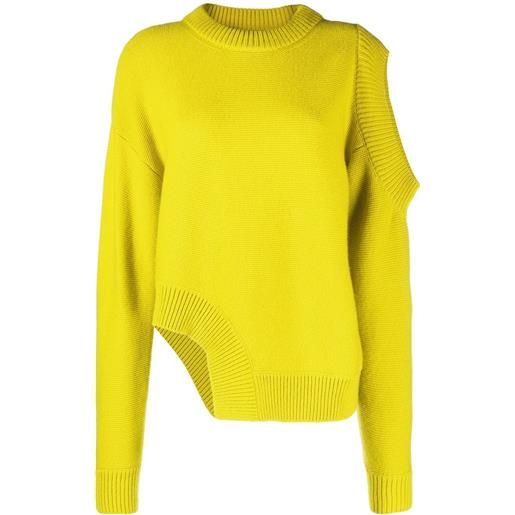 Stella McCartney maglione con spalla scoperta asimmetrico - giallo