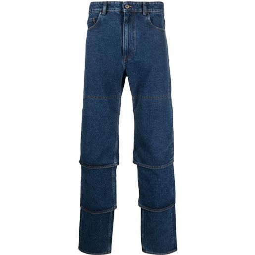 Y/Project jeans multi-cuff a strati - blu