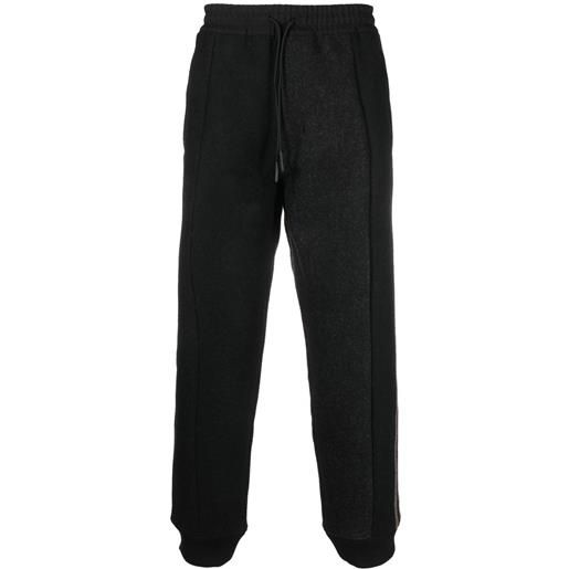 Y-3 pantaloni sportivi con righe laterali - nero