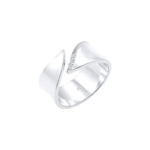 DIAMORE elli diamonds anello donne anello di avvolgimento diamante (0.045 ct. ) in argento sterling 925