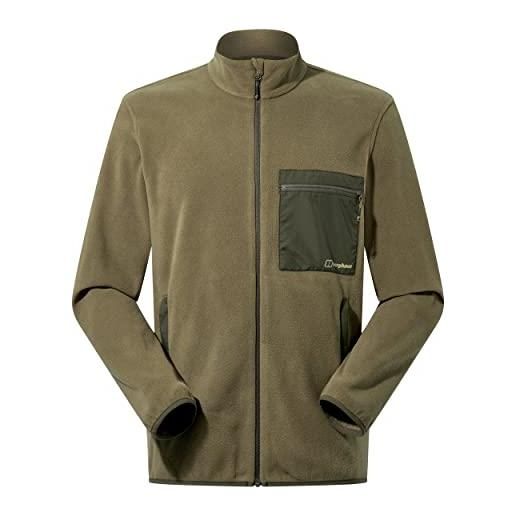 Berghaus aslam micro giacca in pile da uomo, olive night/forest night, 3xl