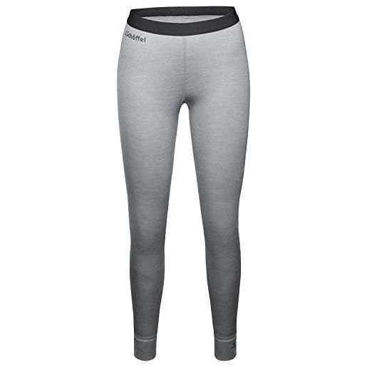 Schöffel merino sport pants long w, mutande lunghe termoregolanti e traspiranti, in lana donna, grigio opale, l