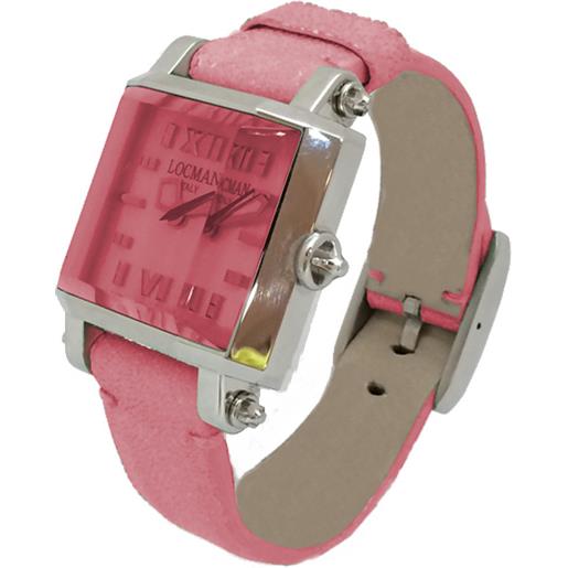 Locman prisma / orologio donna / quadrante rosa / cassa acciaio / cinturino pelle rosa