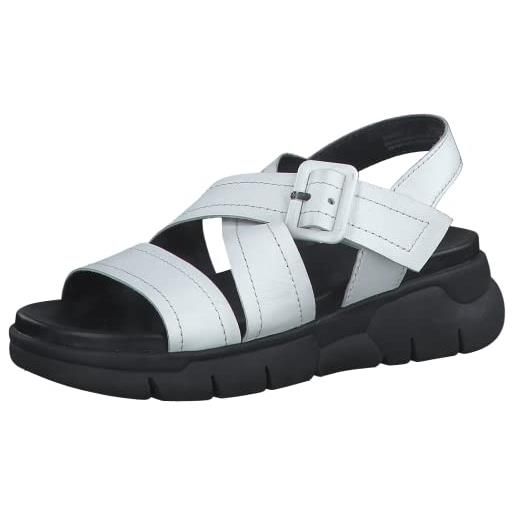 Marco tozzi damen 2-2-28755-28 sandalette, sandali donna, white/black, 40 eu