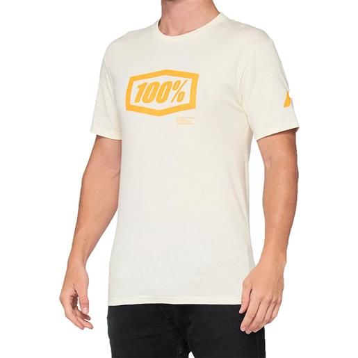CENTOPERCENTO 100% essential t shirt chalk arancio
