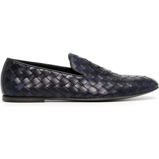 Barrett woven-leather loafers - blu