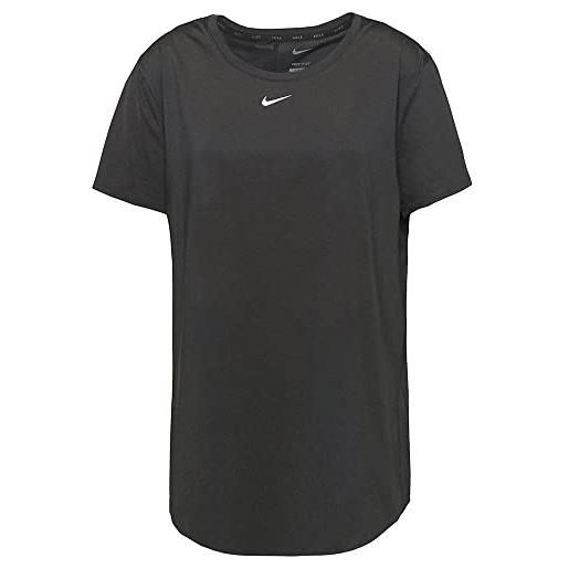 Nike one dry fit slim, t-shirt donna, particle grey/htr/black, s