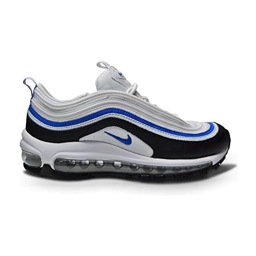 Nike air max 97 (gs), scarpe da corsa, white/signal blue-black-pure platinum, 38 eu