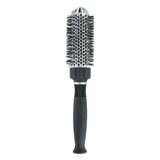 Kare. Co small ionic thermal round brush for bangs & sophisticated curls, dome-shaped barrel for quick-drying. Rehydrates & re-conditions hair - black & silver