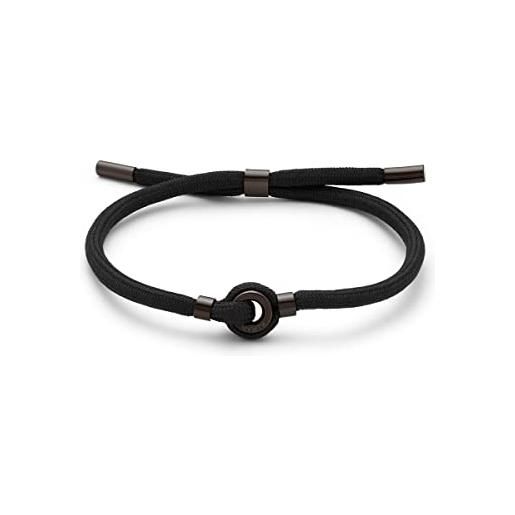 Mvmt braccialetto da donna collezione upcycled rope bracelet nero - 28200179