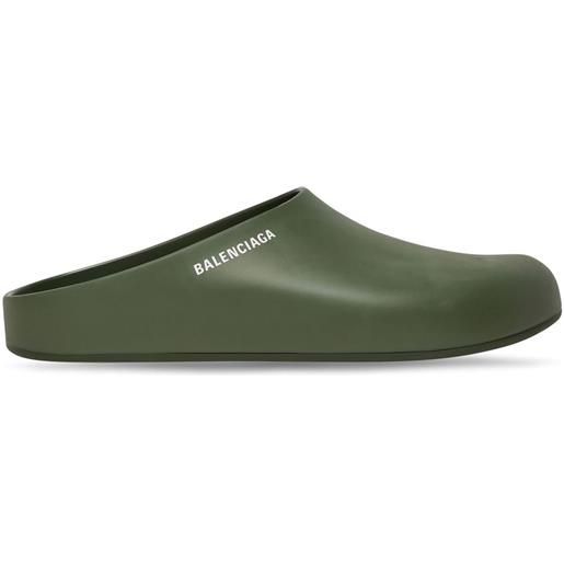 Balenciaga sandali slides con stampa - verde