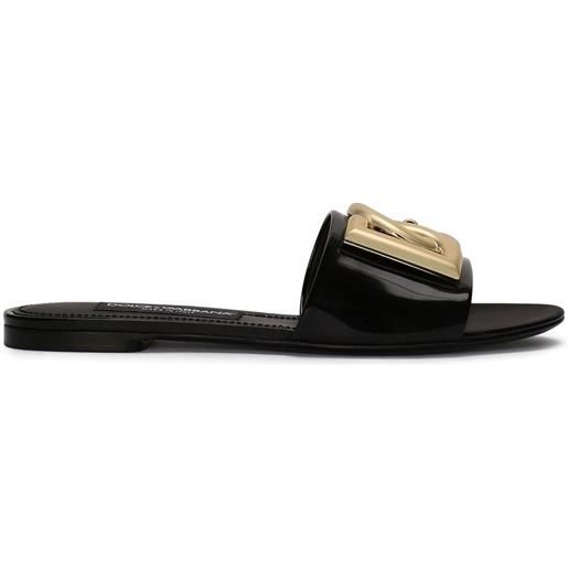 Dolce & Gabbana sandali con logo dg - nero