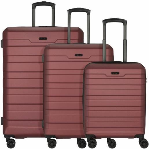d&n travel line 2400 set di valigie 3 pezzi. Rosso