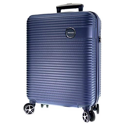 METZELDER classic r2.0 - valigia per cabina rigida alla moda, 1 anno, blu, m moyenne soute 69/86l - 67x43x28 4kg, valigia rigida estensibile con serratura